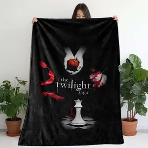 Twilight-Themed Flannel Blanket - Soft, Comfortable All-Season Bedding Throw, Heartfelt Gift Blanket for Birthdays, Friends, Twilight-Themed Blankets