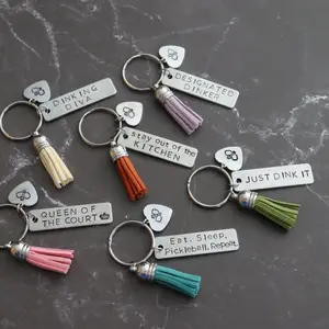 Pickleball Quote Keychain