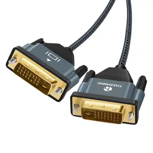 3.3FT DVI to DVI Cable Gold-Plated Braided Male DVI-D 24+1 Supports High Resolution 2560x1600 1080P for Gaming DVD Laptop PC Display