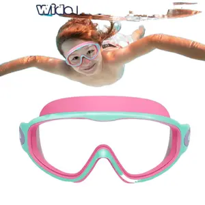 Unisex Kids Swim Goggles, MERSUN HD UV-Blocking Anti-Fog Waterproof PC Sports Eyewear with Adjustable Fit and Nose Clip for Fitness Swimming