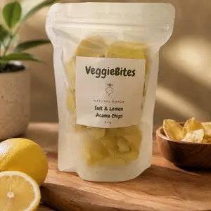 Salt & Lemon Jicama Chips 80g Snack Healthy Snacking Crispy
