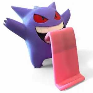 Gengar Card Slab Stand Holder - Purple Figure