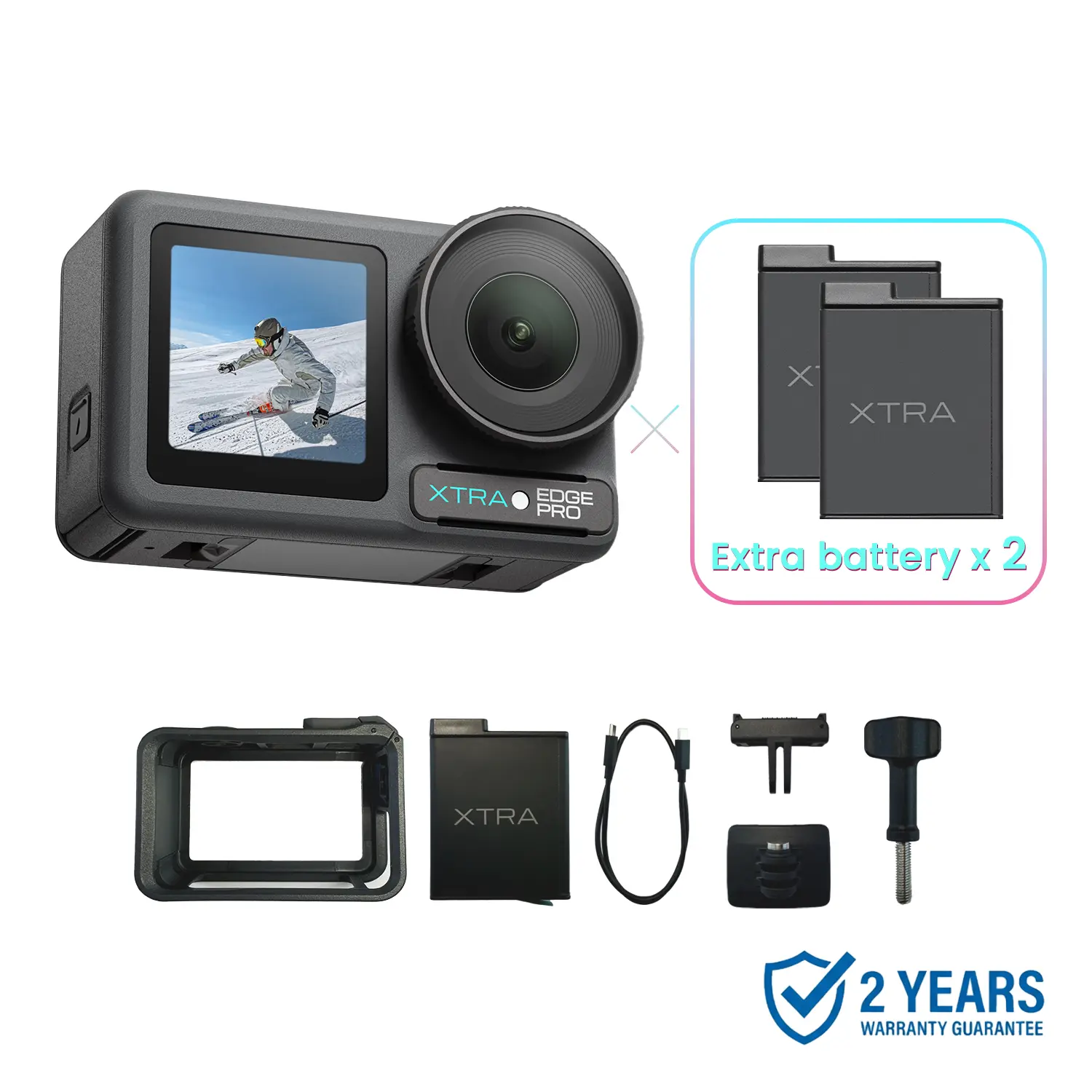 【Live Exclusive Offer】Xtra Edge Pro: 4K Action Camera With 1/1.3" Sensor & Night View
