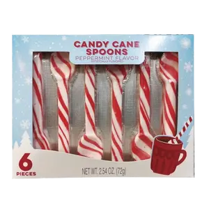 Peppermint Candy Spoons 6 piece Box 2.54 oz.