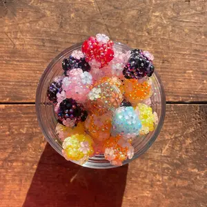 (FY4) 10pc Fancy Rhinestone and Flower Bead for Pen