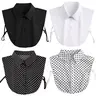 Women's 2-4 Pack Detachable Dickey Collars - Classic Colors, Business Dress & Uniform Accessory, Breathable, Adjustable Elastic Bands, 4 Pieces, One Size, Color Fast, Easy-Clean Fold-And-Go Fabric for Blouses