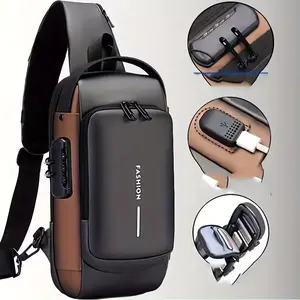Unisex Waist Bag with Password Lock, Large Capacity Fashionable Zipper Backpack, Ideal for iPad & Daily Use, Durable Travel Bag, Bum Bag, Belt Bag