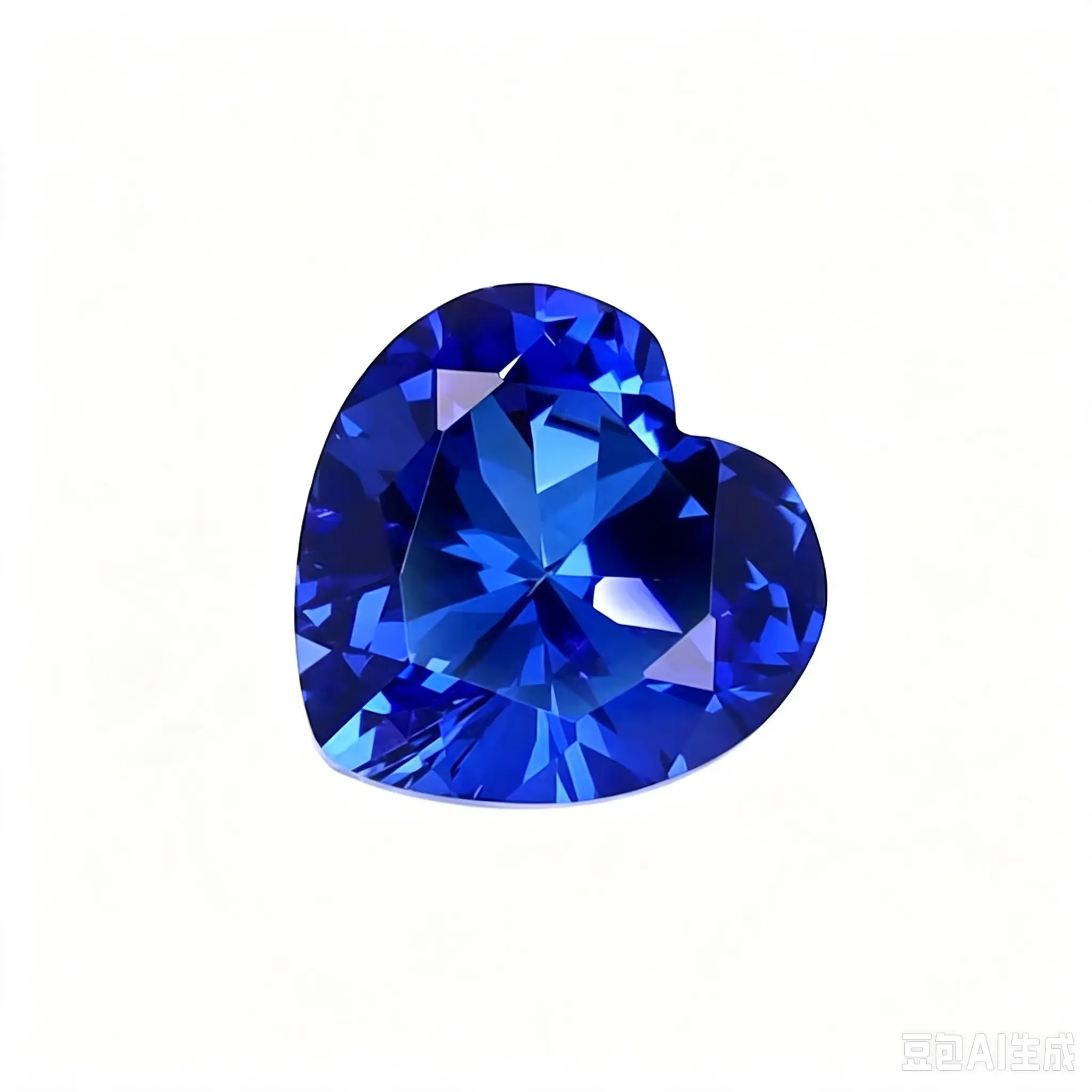 Lab-Grown Heart Cut Blue Sapphire With AGL Certificate