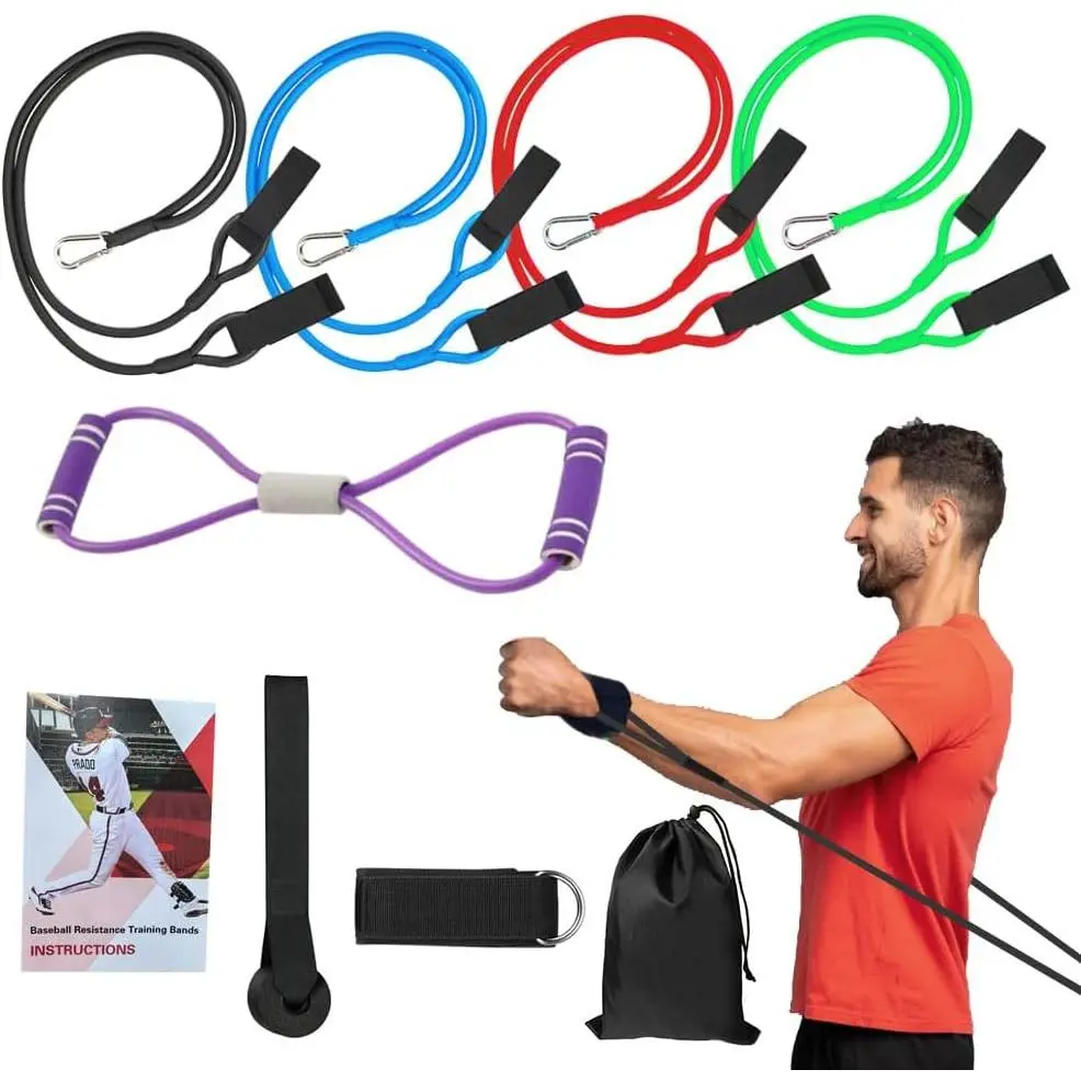 Baseball Resistance Bands  Pitchers – Pro-Grade Arm Strength & Pitching Bands |   4-Level Adjustable Resistance Bands  Baseball/Softball Training (All Ages)