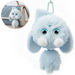 OKIVIVI Bree AI Companion Plush Bag Charm Blue Interactive Everyday Accessory with Voice Chat Long-Term Memory Touch-Reactive Feedback & Expressive Eyes 1 Free Month Included