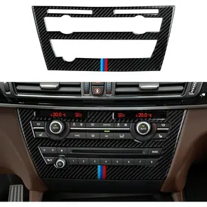Car CD Panel Trim Center Console Cover Carbon Fiber Sticker Decal fits for BMW X5 F15 X5M F85 X6 F16 X6M F86 2014 2015 2016 2017 2018 2019 Accessories