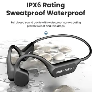 SCHBIT Bone Conduction Hearing Amplifier Headset – Magnetic Electronic Charging Device for Seniors, Open Ear Audio TV Sound Streamer, Bluetooth 5.3, 15H Battery, 27g Lightweight Titanium Build, Noise Cancellation, Waterproof Healthcare Kit