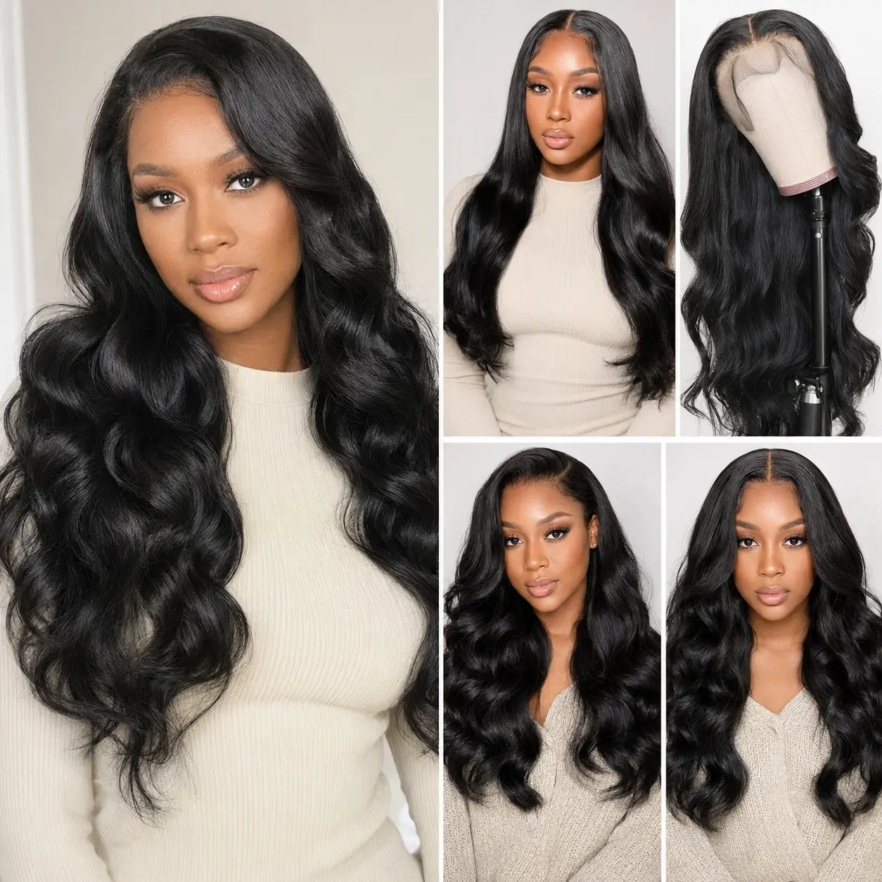 13x4 HD Lace Front Wig Human Hair, Pre Plucked Pre Bleached Knots,200% Density Remy Human Hair Wig with Baby Hair for Natural Melt Look