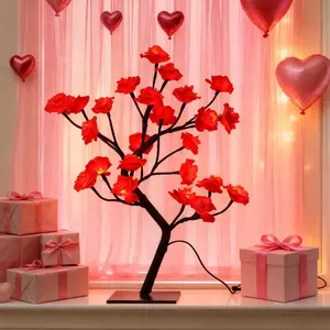 LED Rose Tree Light, featuring 24 red rose-shaped bulbs and USB power. Available in a variety of colors, it’s perfect for Mother’s Day, family gatherings, Valentine’s Day, Christmas, weddings, and everyday home decor—making it an ideal gift.