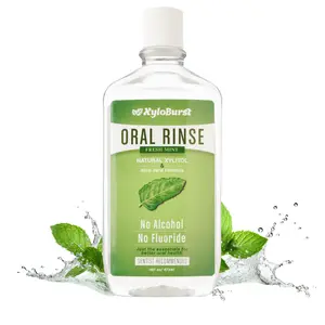 XyloBurst Xylitol Oral Rinse 16 oz for Fresh Breath & Oral Care Alcohol-Free Mouthwash with Dental Benefits, Cool Mint Flavor, 60-Second Rinse