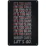 8x12in Lightweight Durable Laser-Engraved Aluminium Gym-Mindset Sign - "Nobody Cares We Go To The Gym" Quote Plaque, Metallic Tone Pinterest-Inspired Engraved Motivational Home Sign, Mens Room Decor Metal Wall Panel, Unisex Gift Office Art Home Supply