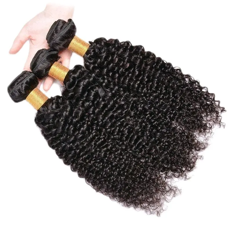 Afro Kinky Curly Brazilian Hair Bundles, Short Length Human Hair Extensions, Hypoallergenic and Water Resistant, Pu, Natural, Sew-In, Bundles Form, Texturizing, Brazilian Hair Bundles Curly