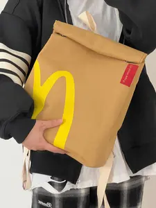 Funny Vintage Canvas Backpack - Roomy Large Capacity, Multi-Way Shoulder & Crossbody Bag, Perfect for Casual Outings, Daily Commute, School and Outdoor Activities