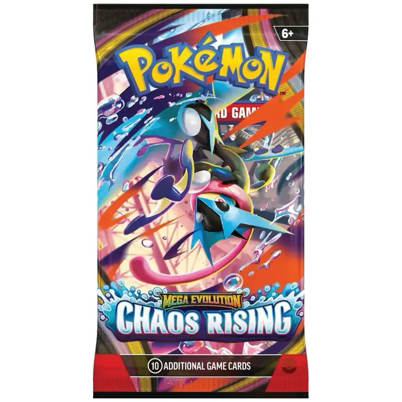 Pokémon TCG ME- Chaos Rising Booster Pack - Additional Card Game Pack Random Pack Art - Single Pack