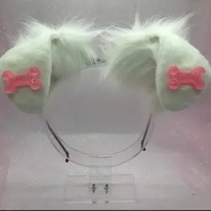 White pink bones cosplay  ear headband  Halloween costume
