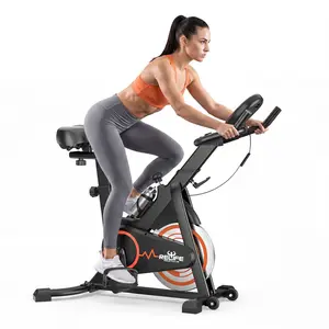 RELIFE Rebuild Your Life Compact Exercise Bike Indoor Cycling Bike Fitness Stationary Bike with Adjustable Resistance for Home Gym Workout 330LBS