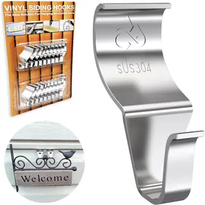 Vinyl Siding Hooks 20 Pack Heavy Duty Siding Clips Vinyl Siding Hanger for Hanging on Patio, No Hole Need Command Outdoor Hook Hang to Decor Wreath Things