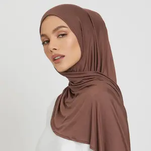 Oversized Soft Jersey Hijab MH114 Premium Boho-Style Solid Color 180cmx100cm Lightweight Breathable Modesty Cover Scarf for Spring Summer Fall