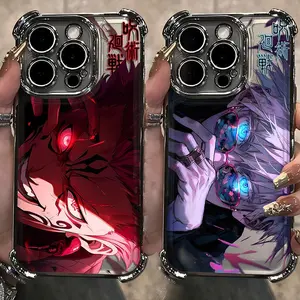 Jujutsu Kaisen Gojo Satoru New Plating Case For iPhone 17 16 15 14 13 12 11 Pro Max Plus Shockproof Anti-Fall Armor Gift