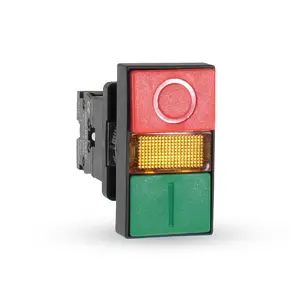 Shopcorp Double Push Button (On/Off Switch) for Industrial Equipment and Mount Panels