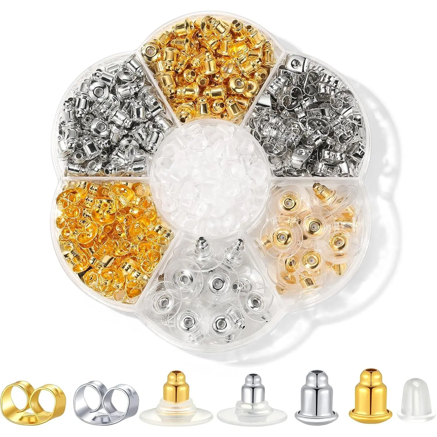 Earring Backs Replacements,   Metal Plastic Rubber Earrings Backs Soft Clear Earring Backs for Studs Hook Droopy Ears Heavy Earring