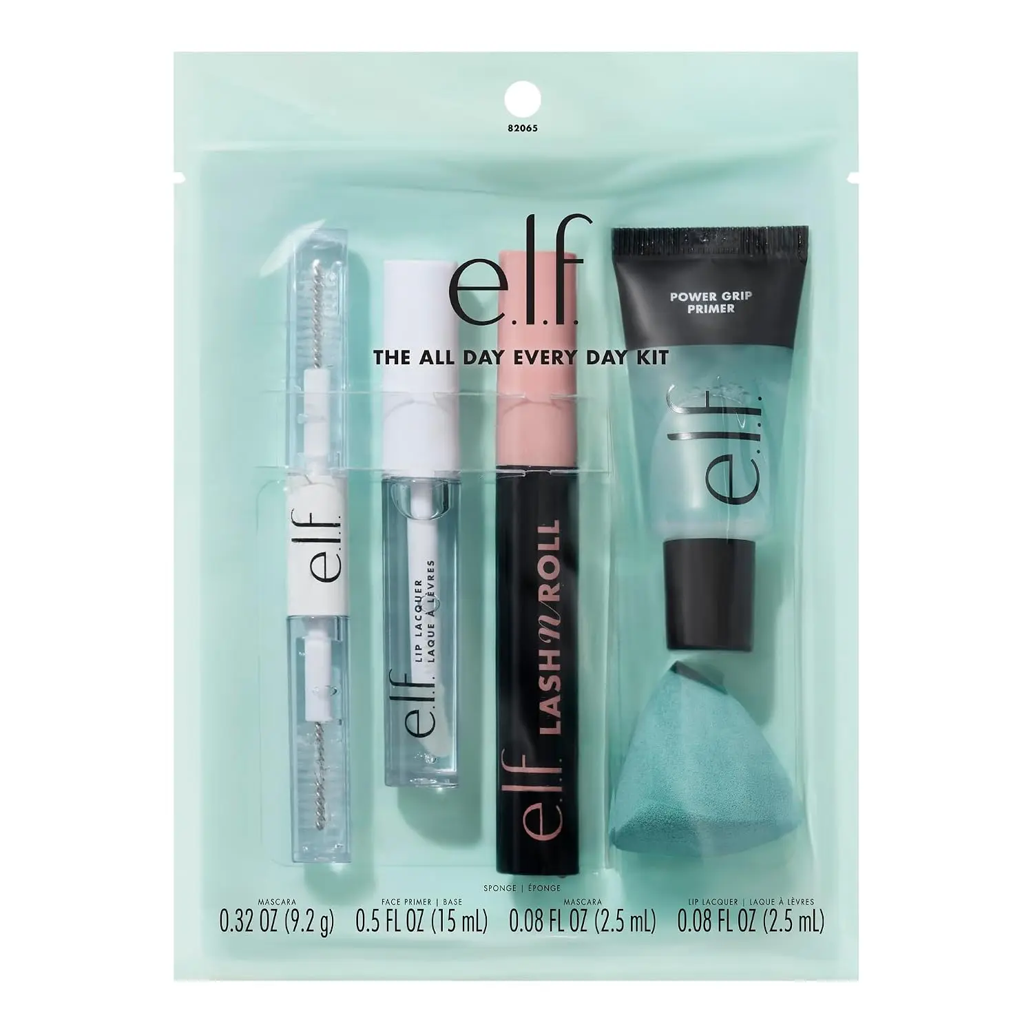 e.l.f. All Day Every Day Makeup Kit | Hydrating Face Primer, Curling Mascara, High-Shine Lip Gloss & Clear Eyebrow Gel + Mascara, Vegan & Cruelty-Free