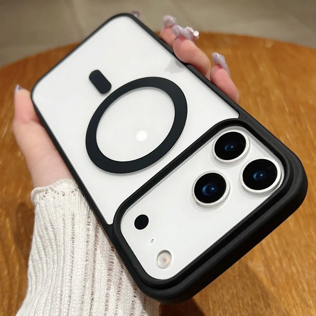 Magnetic Case For iPhone 17 17Pro 17Pro Max 17Air 16 15 14 13 12 11 Pro Max Plus Xs Max  Compatible With MagSafe, Translucent Matte BackShockproof Phone Cover Frosted Clear