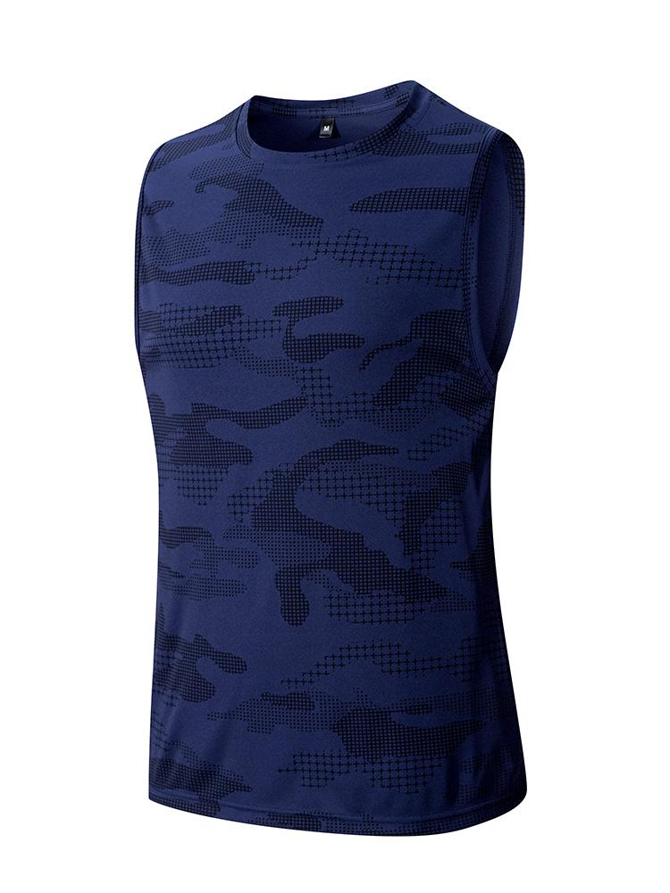 Camouflage Tank Top for Men - Breathable Sleeveless Fitness Tank, Men's Activewear Vest for Gym and Training