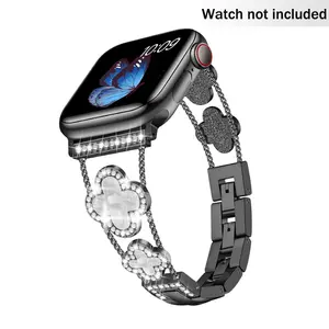 Fashion Slim Metal Bracelet for iWatch (Band Only) – Business & Dressy Strap Compatible with Series 1-11/SE/SE2/Ultra/Ultra2 (38-49mm) Women (Watch Not Included)#Greenish