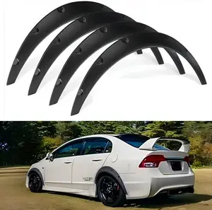4-Piece Car Wheel Arches, Car Decorative Accessories, Universal Wide Body Fender Flares Modification Parts, Easy Install Durable Exterior Accessories, Perfect for Car Modification Enthusiasts, Fits Most Sedans, SUVs and Pickups