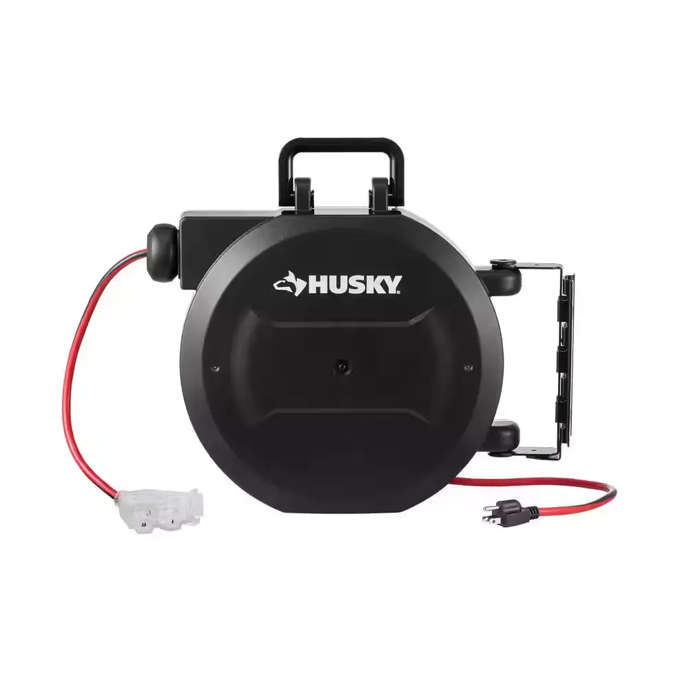 50ft Extension Cord Reel 14/3 Indoor 3 Outlet Retractable Power Cord