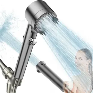 Ion Drops Filtered Shower Head with Handheld High Pressure Water Flow Multi-Stage Filtration 3-4 Spray Settings Tool-Free Installation
