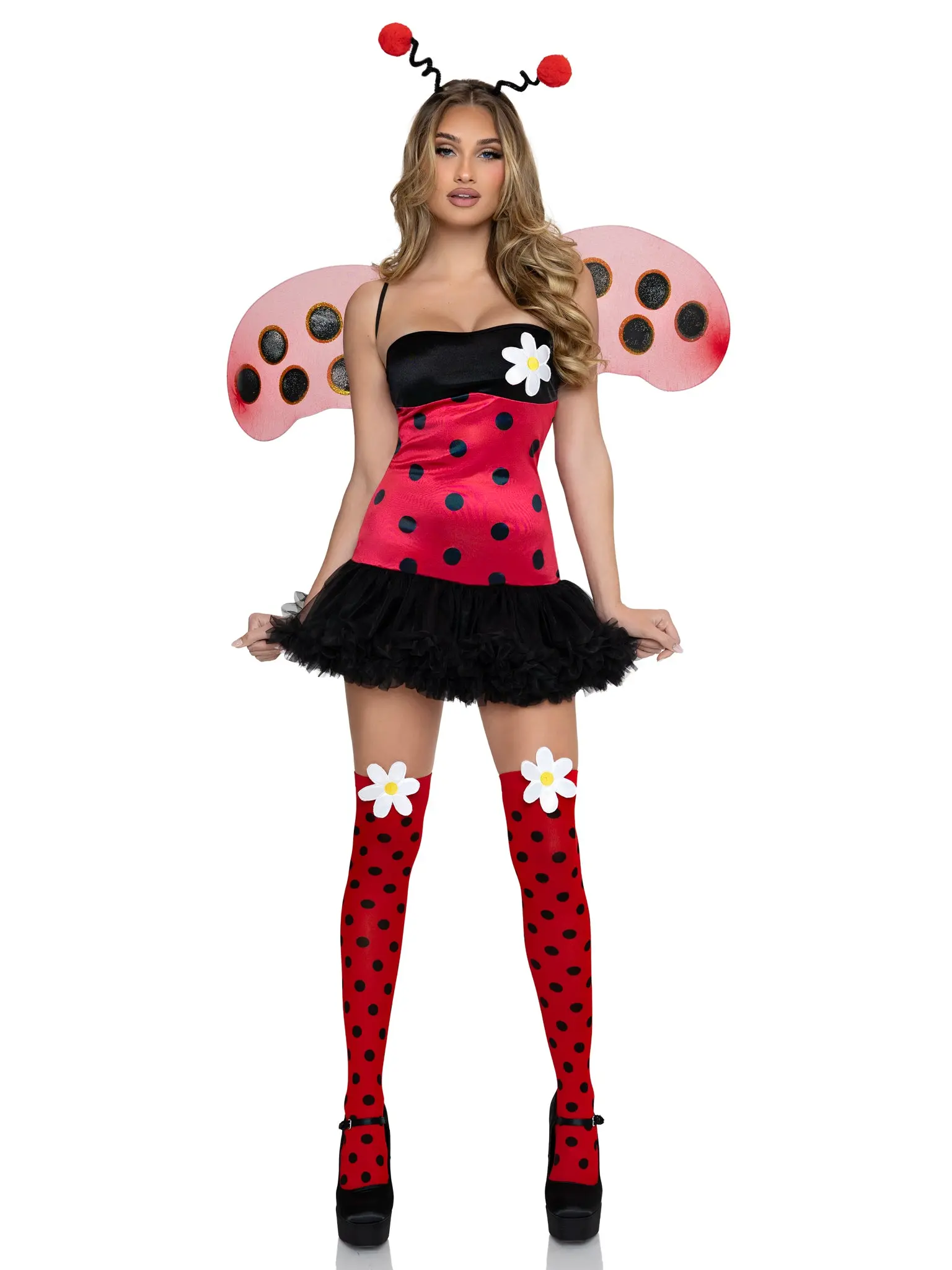 Leg Avenue Women's Y2K Daisy Bug Costume, Cute Halloween Clothes Women, Includes Headband & Matching Accessories