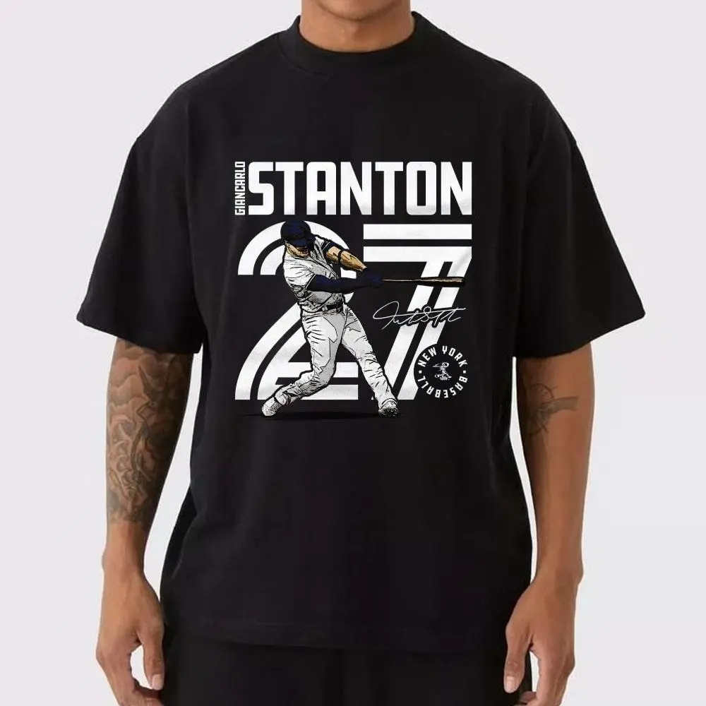 Giancarlo Stanton 27 Graphic T-Shirt Heavyweight Vintage Bootleg Baseball Tee Men Women