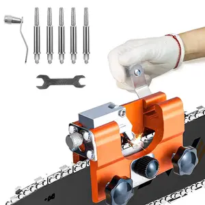 Chain Saw Sharpening Kit, Portable Chain Saw Sharpening Tool with Non-slip Ergonomic Handle, Durable Alloy Steel Round Saw Trimmer, Outdoor & Home Hardware, Tool Accessories, Replaceable Screwdriver Bits Set, Metal Bits