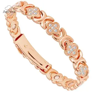 Aethera Copper Bracelets for Women Pure Copper Magnetic Bracelet with 3500 Gauss Effective Magnets Trendy Stack Bangle Stretch Bangle Modern Fashion Accessories Jewelry Christmas Gift