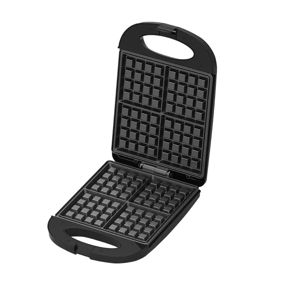 4-Slice Waffle Maker, Multifunctional Double-Sided Heating Toaster with Adjustable Temperature for Healthy Waffles and Sandwiches, Four-Slice Waffle Maker