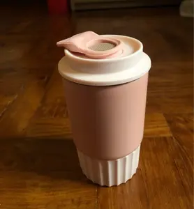 Aesthetic Pink Insulated Tumbler Stainless Steel Travel Cup with Lid & Straw – Hot & Cold Drink Thermo Mug Drinkware, Flasks,Plastic Portable Stylish Insulation Reusable Bottled Water Bottles Insulation Portable Reusable  Water Bottles