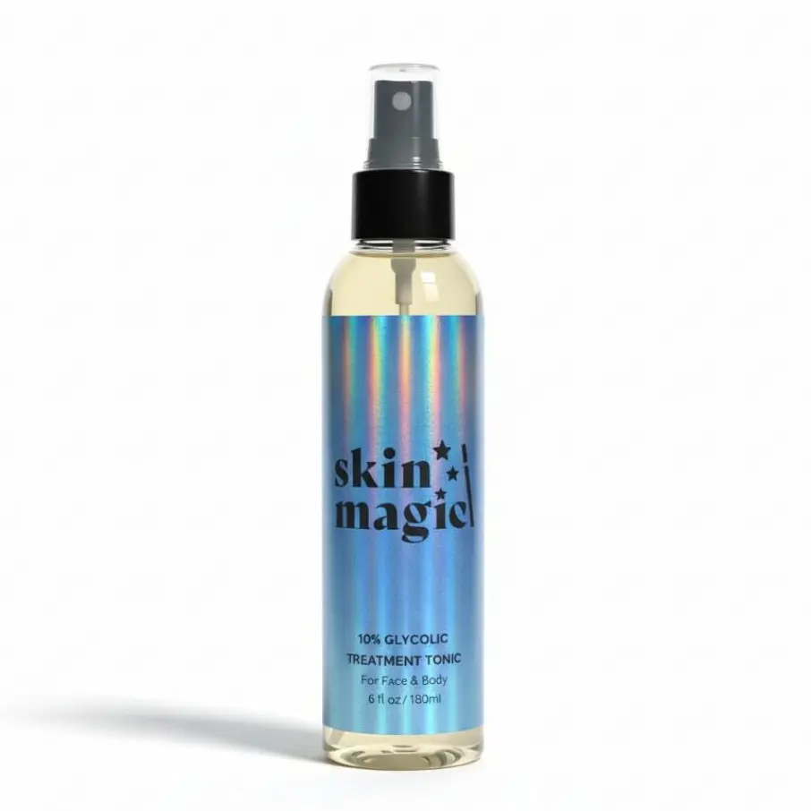 10% Glycolic Acid Treatment Tonic - Gentle Anti-Acne Soothing Exfoliant for Adults' Dry Skin, Cleansing, Hydrating, Hyperpigmentation & Pore Improvement, Oil Control Skin Care Products with Vitamin C (Single Item) Skin Repair