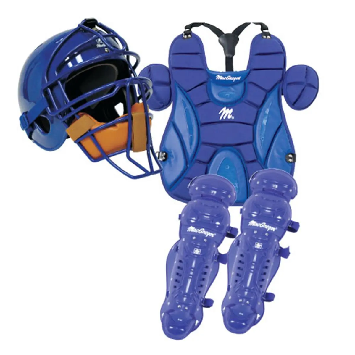 MacGregor Youth Girls' Softball Catcher's Gear Set - Complete Pack with Helmet, Throat Guard, Chest Protector, and Double Knee Leg Guards