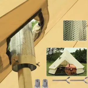 Stainless Steel Heat-Resistant Mesh, Outdoor Tent Fire Pit Chimney Guard, High Temperature Insulation Net, Smoke Pipe Sleeve