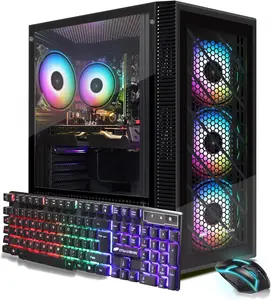STGAubron Gaming PC, Radeon RX 580 16G GDDR5, Intel Core i5-9400F up to 4.1GHz, 16G DDR4, 1T SSD, WiFi 6, BT 5.0, RGB Fan x 4, Windows 11 Home