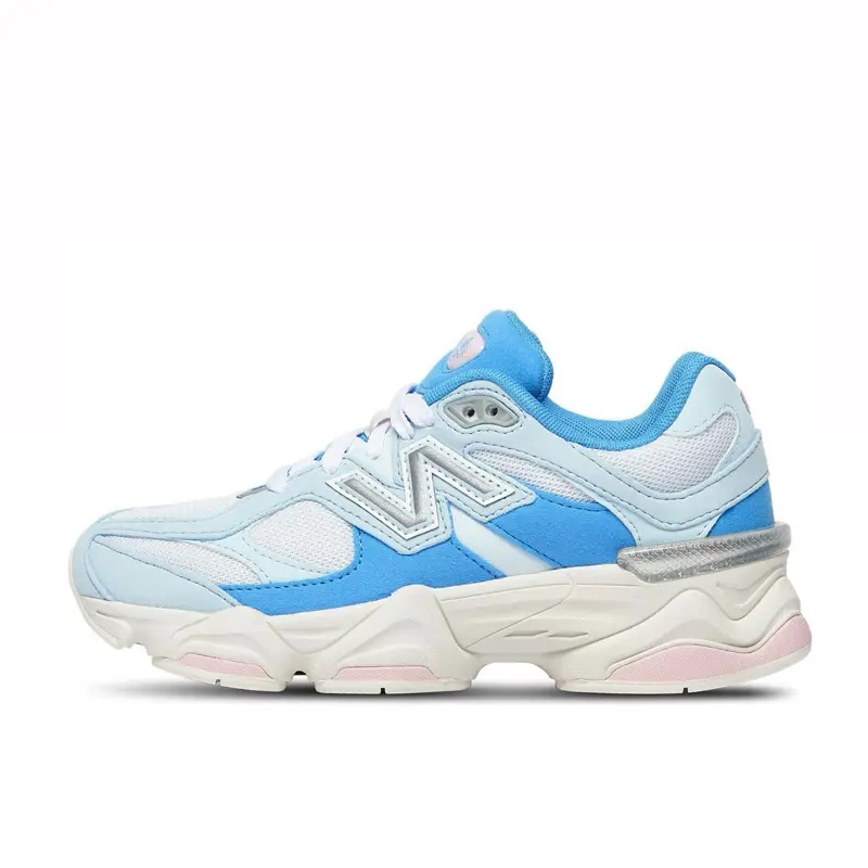 NEW BALANCE 9060 Youth & Women's Athletic Running Shoes, Blue Layered Suede & Mesh Sneakers with Plush Cushion for Gym & Walking, Cushioned, New Balances