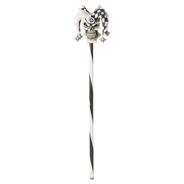 Psycho Jester Black and White Cane