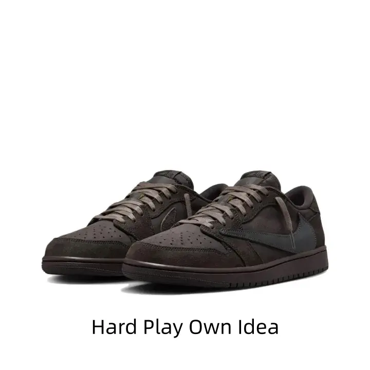 Fashion low-top athletic shoes with monochromatic earth tone design. Wear-resistant brown outsole offers stable traction to create textured casual street fashion looks.